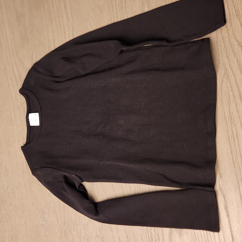 Zara girls long sleeve ribbed t-shirt